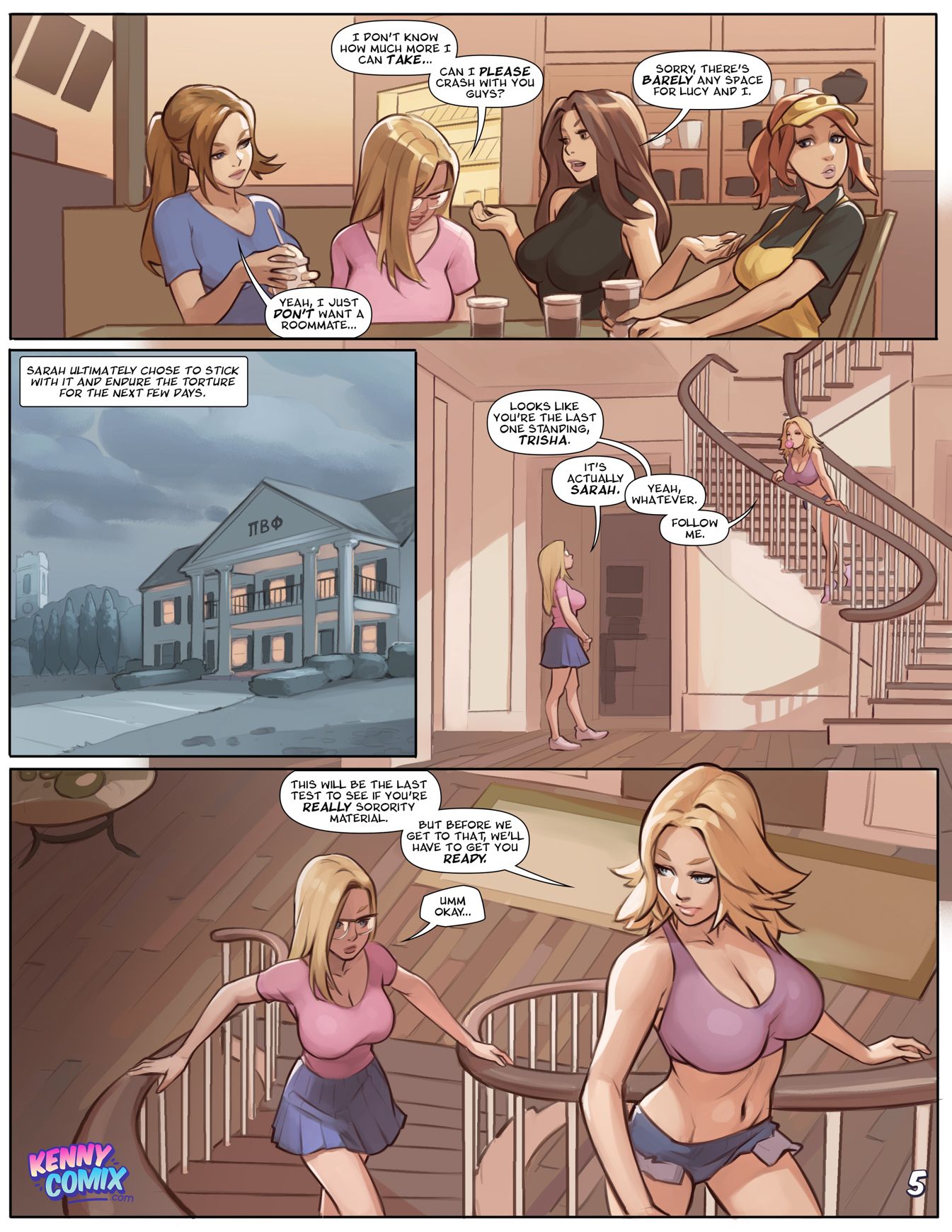 Naughty Sorority: The New Pledge [Kennycomix, Voidwave] - Chapter 1 — Page 6