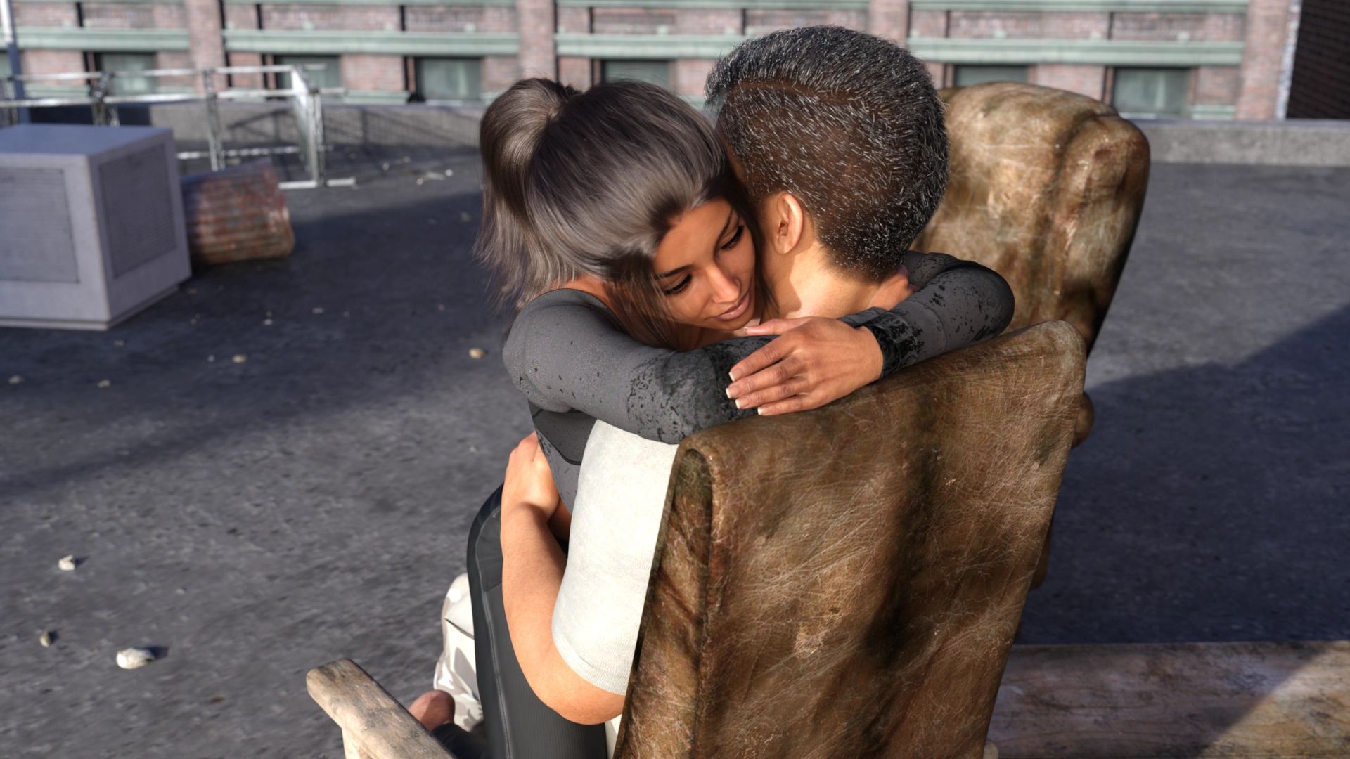 Busty Black Light Babe On The Rooftop [Grinvald] - Chapter 1 — Page 4