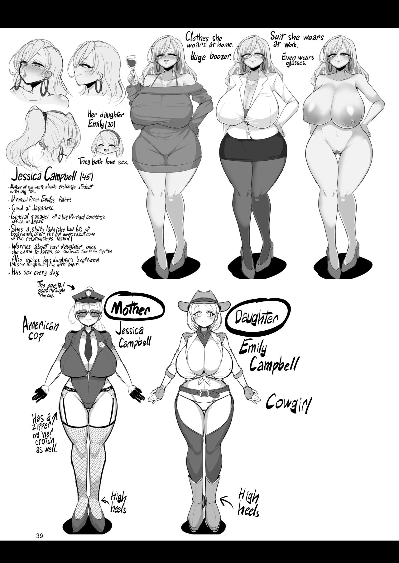 A White, Blonde, Sex-Crazed Exchange Student with Big Tits Moved in Next Door!! [Bukatsu] - Chapter 2 — Page 41