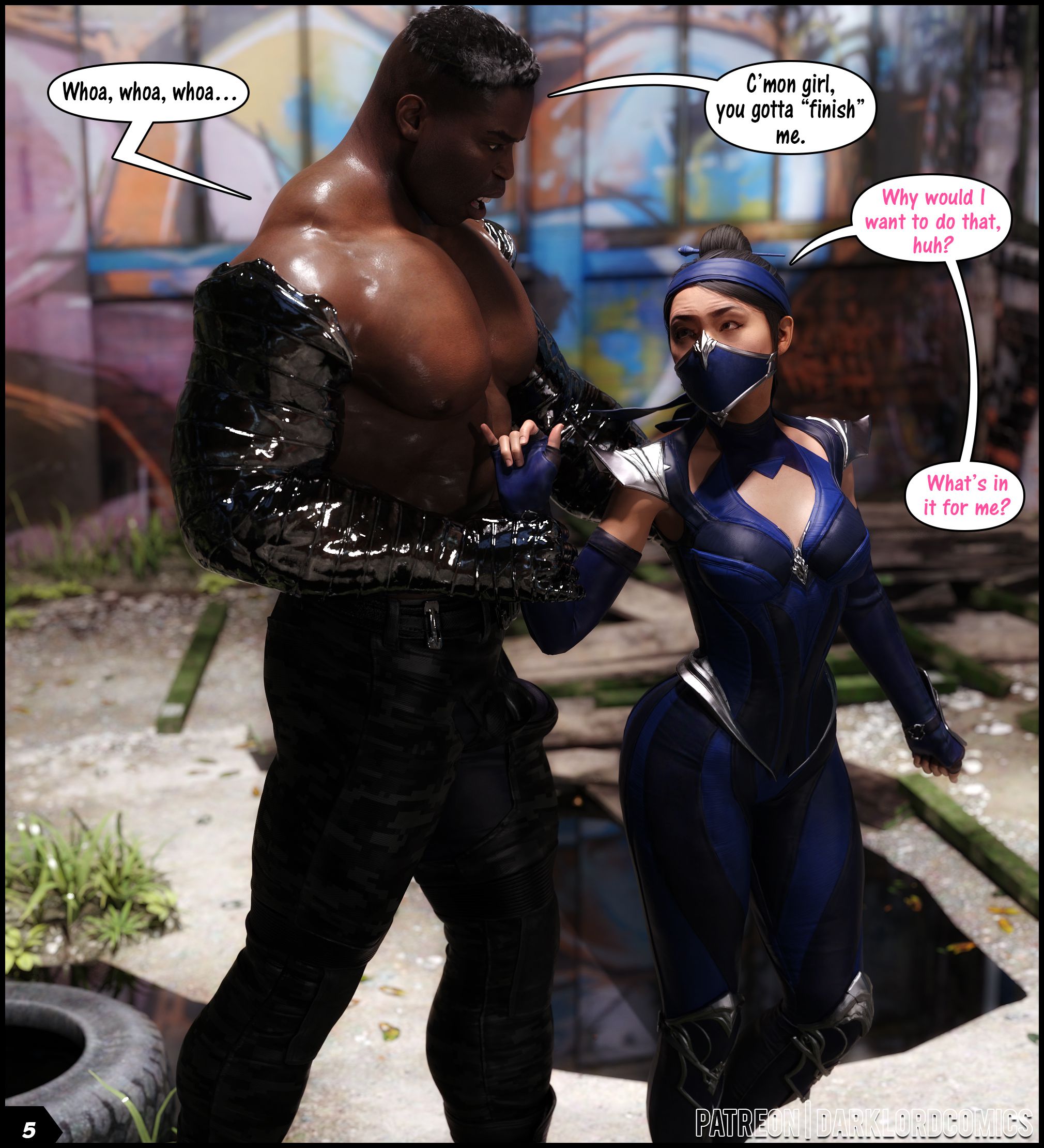 Kitana VS Jax (Mortal Kombat) [Darklord] - Chapter 1 — Page 5
