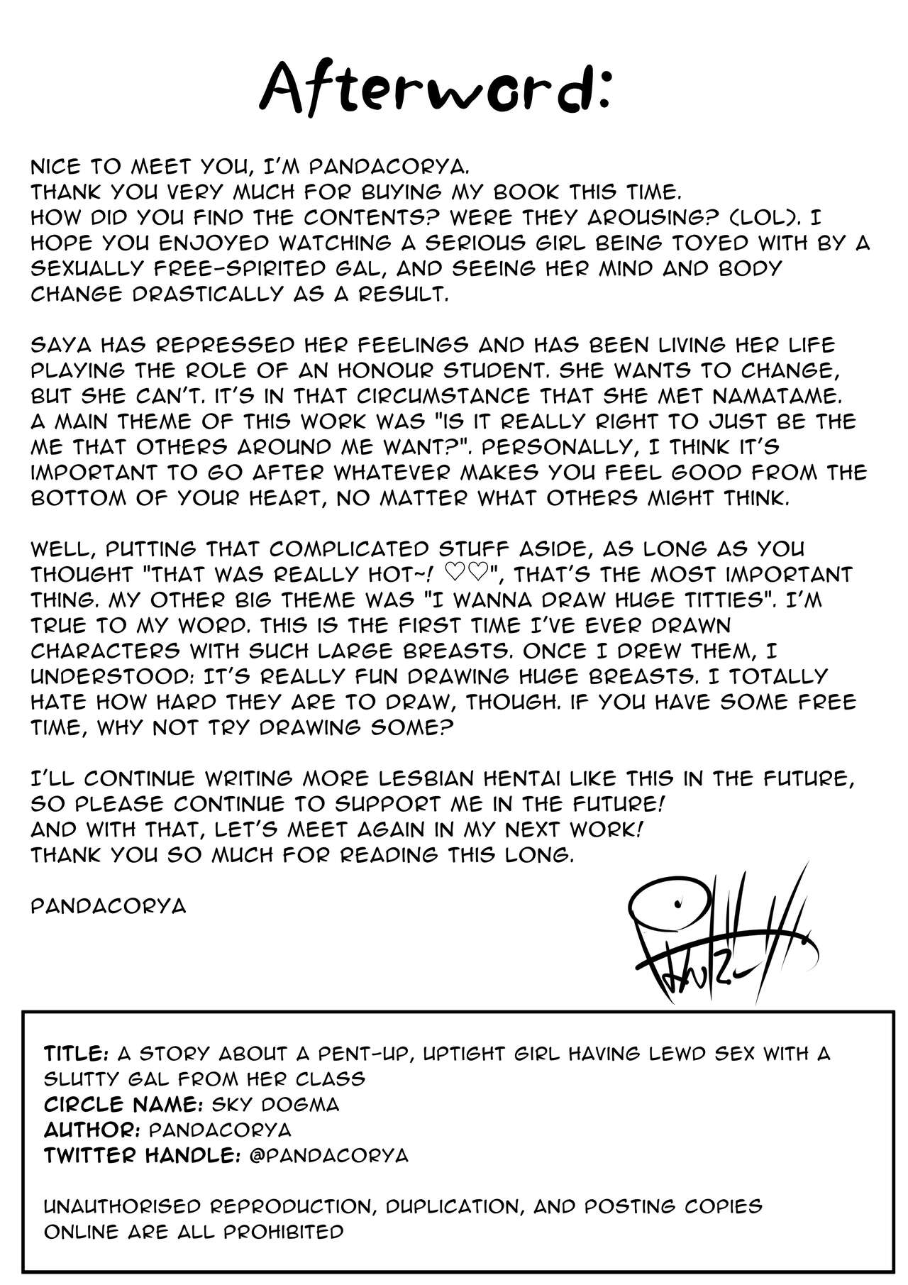 A story about a frustrated serious girl having lewd sex with a girl in her class [Pandacorya] - Chapter 1 — Page 32