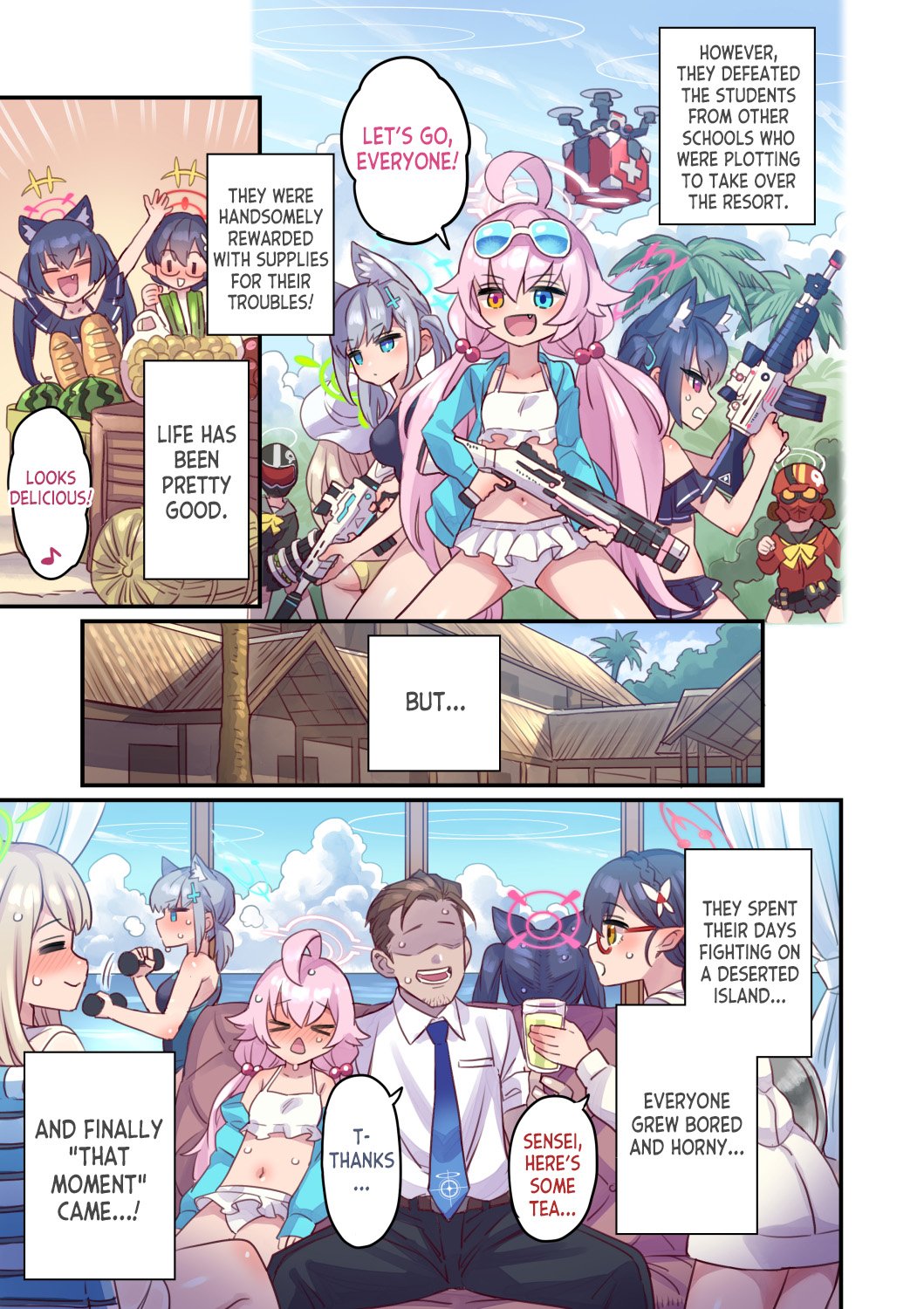 A book that crosses the line (Blue Archive) [Mimonel] - Chapter 3 — Page 4