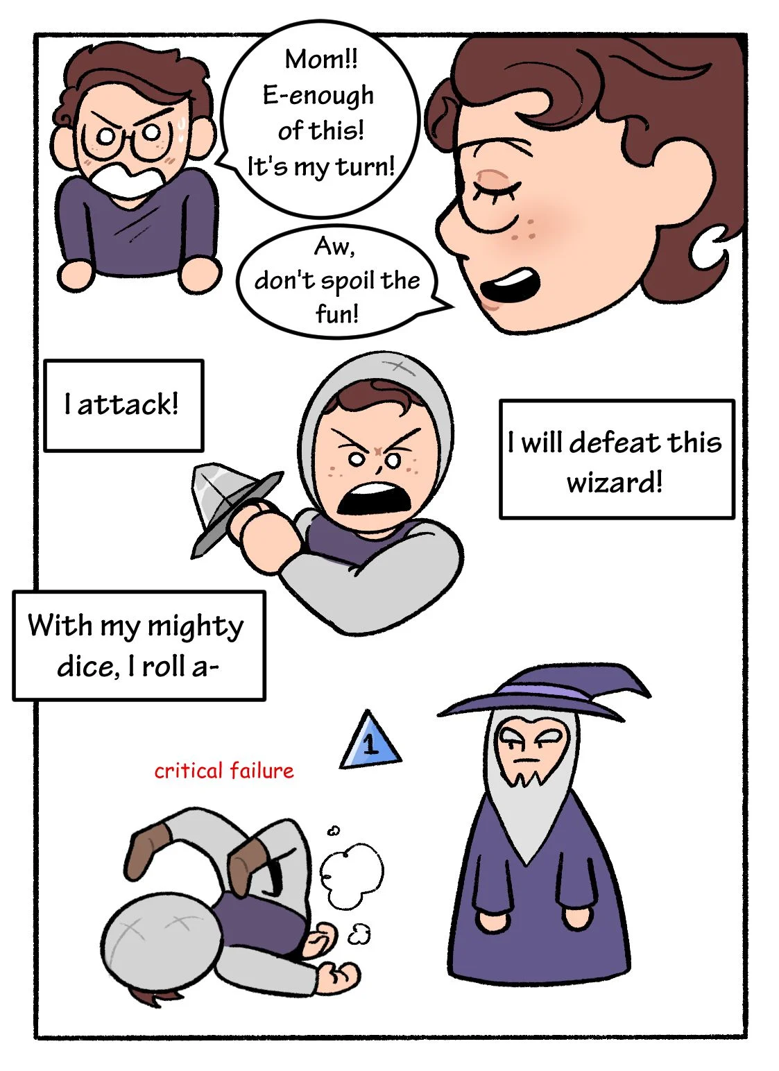 Mom! Don’t Interrupt Our DnD Campaign! [DeadEndDraws] - Chapter 1 — Page 23