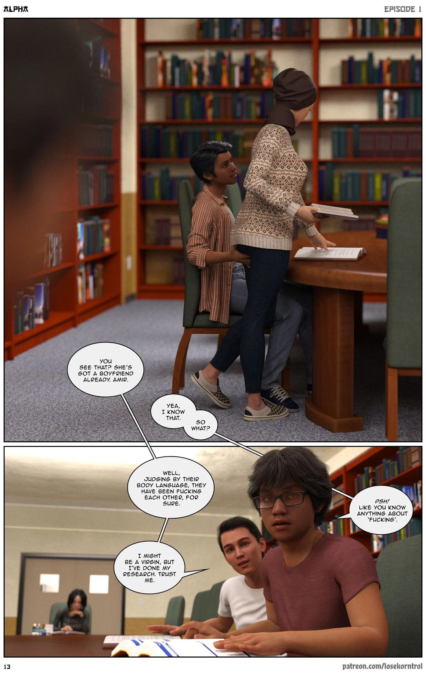 Alpha [LoseKorntrol , Hijab 3DX] - Chapter 1 — Page 13