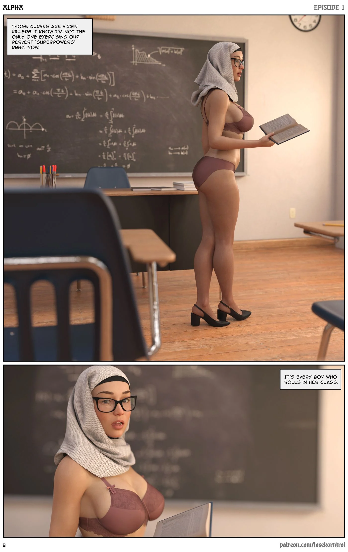 Alpha [LoseKorntrol , Hijab 3DX] - Chapter 1 — Page 9