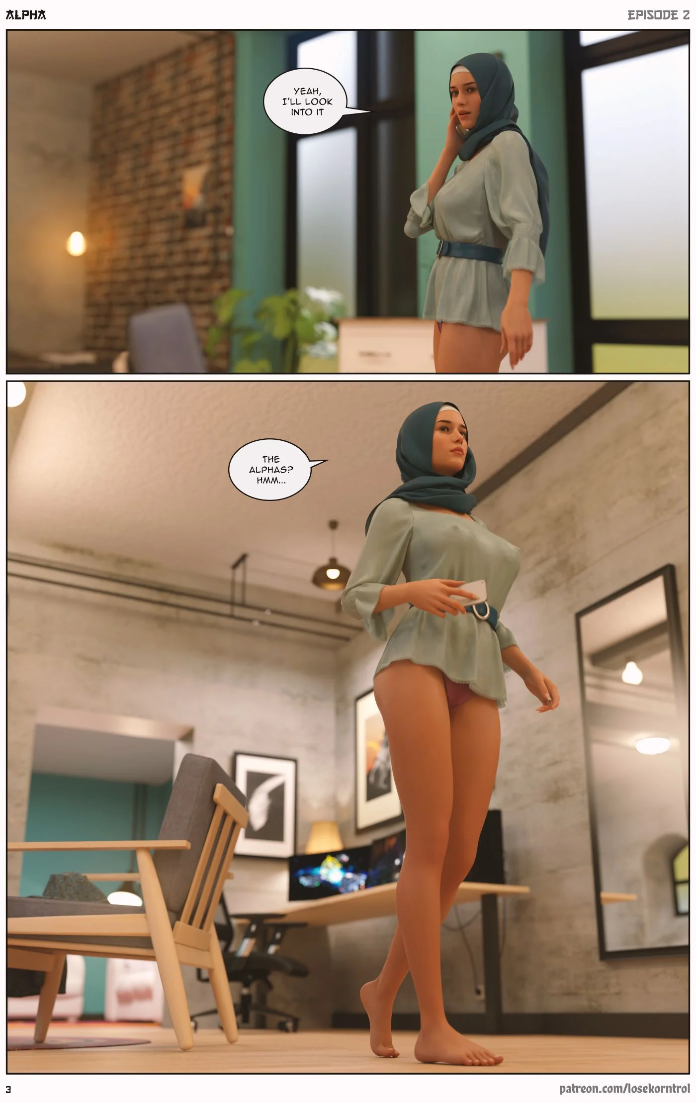 Alpha [LoseKorntrol , Hijab 3DX] - Chapter 2 — Page 4