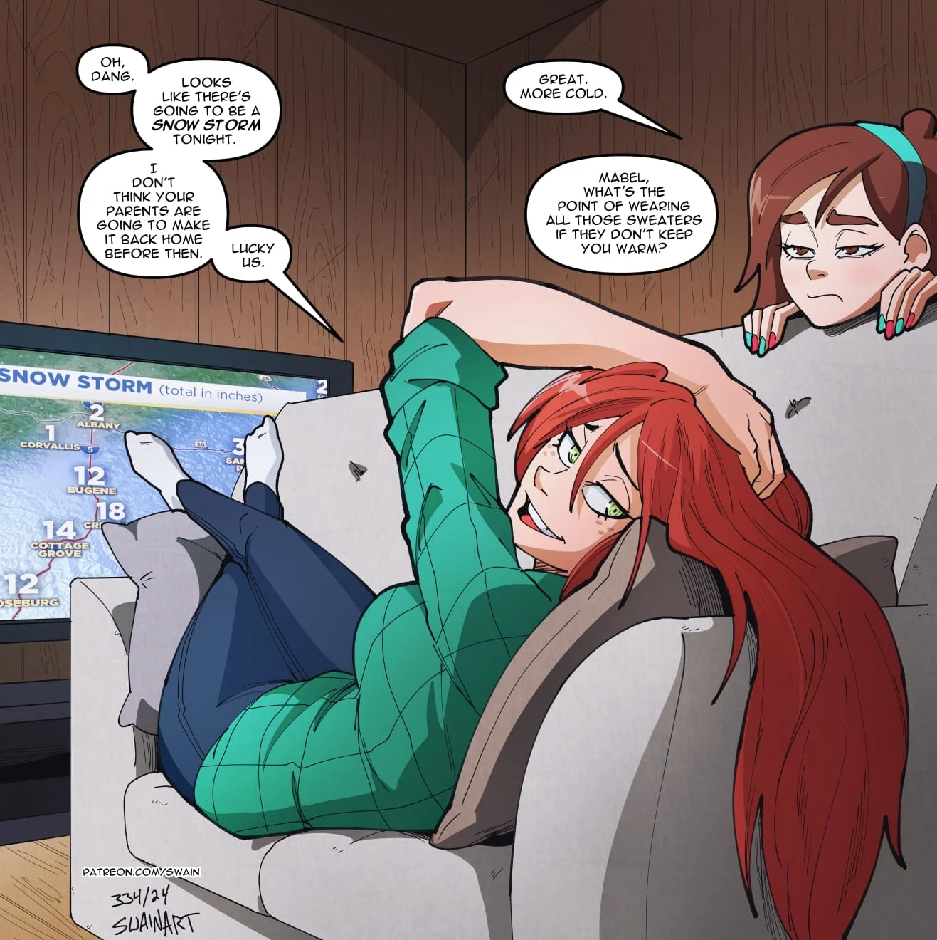 Wendy’s Visit (Gravity Falls) [Swain Art] - Chapter 1 — Page 13