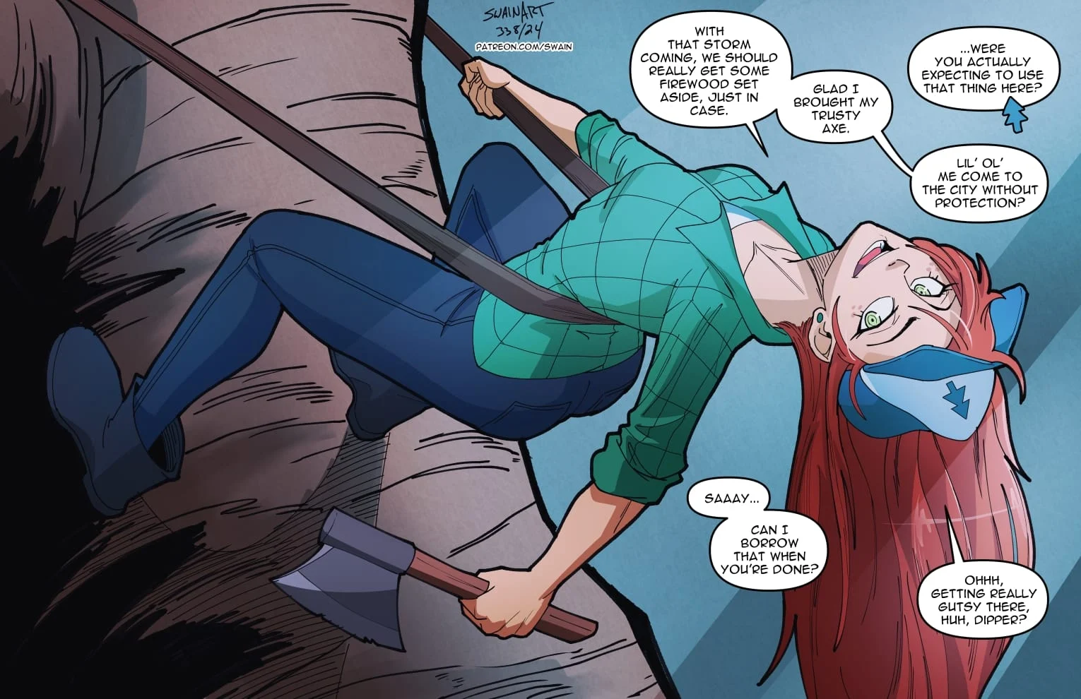 Wendy’s Visit (Gravity Falls) [Swain Art] - Chapter 1 — Page 14