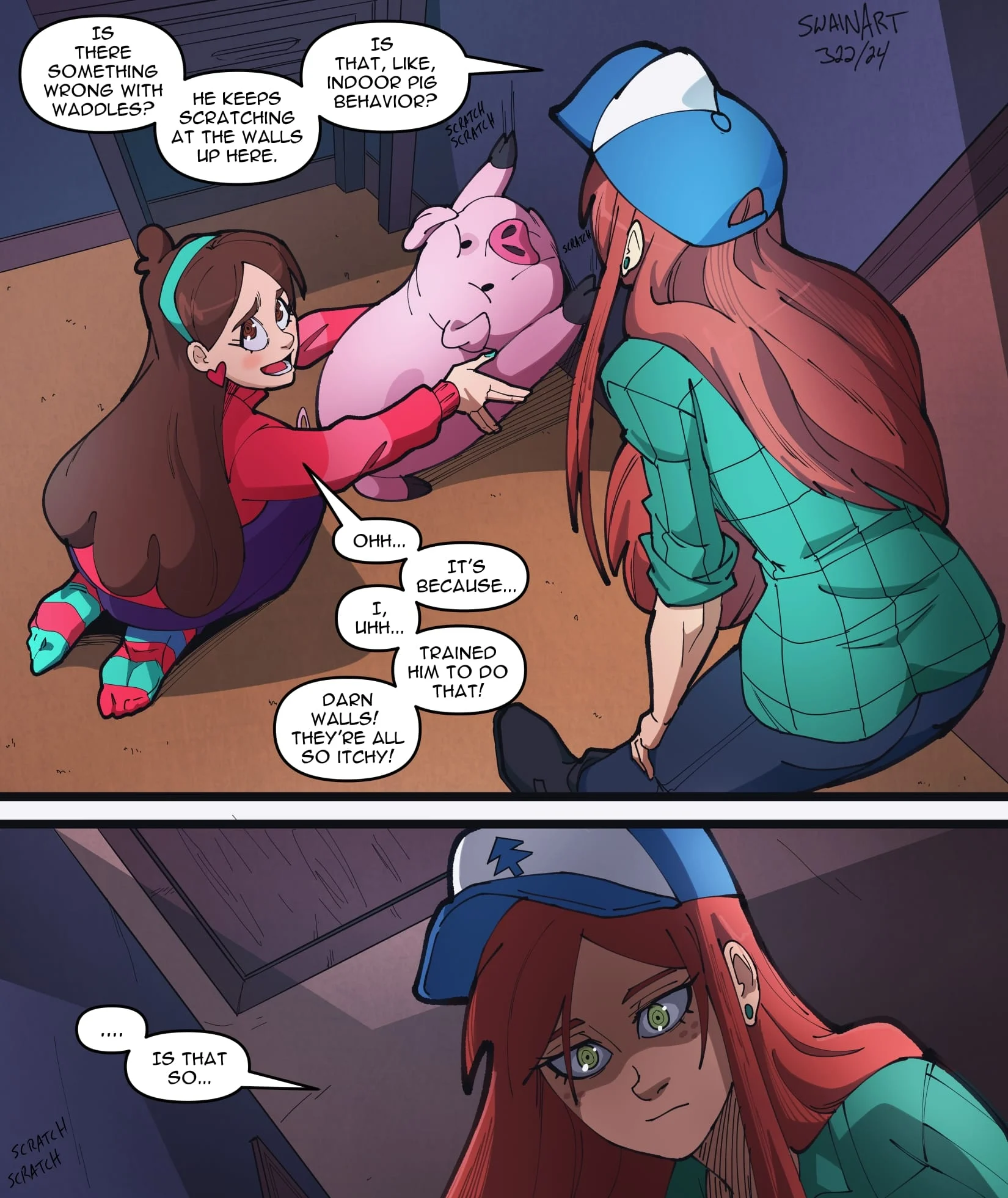 Wendy’s Visit (Gravity Falls) [Swain Art] - Chapter 1 — Page 9
