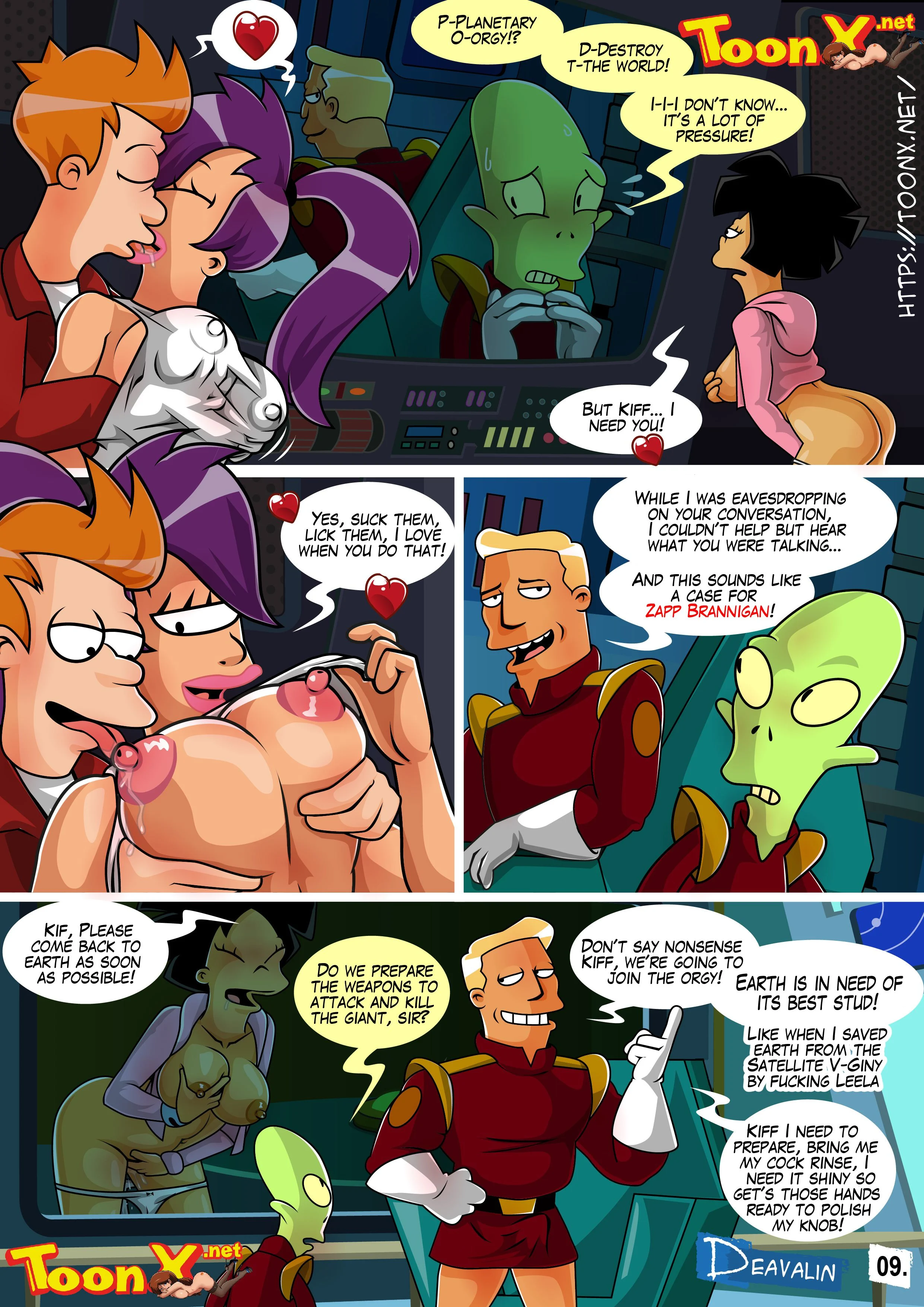 Orgy To Save The Earth (Futurama) [Deavalin] - Chapter 1 — Page 10