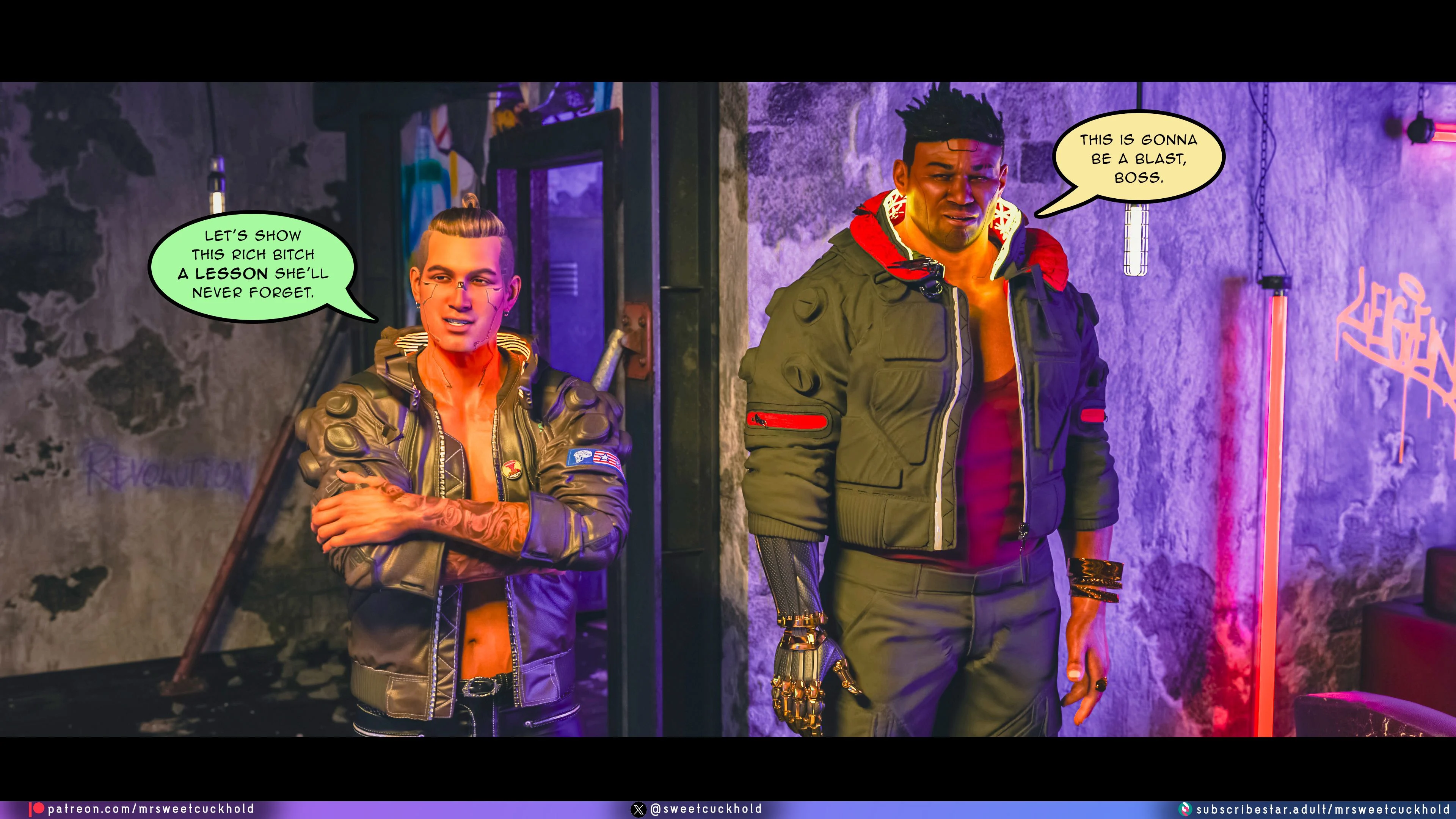 Street Corruption (Cyberpunk 2077) [Mr.SweetCuckhold] - Chapter 1 — Page 114