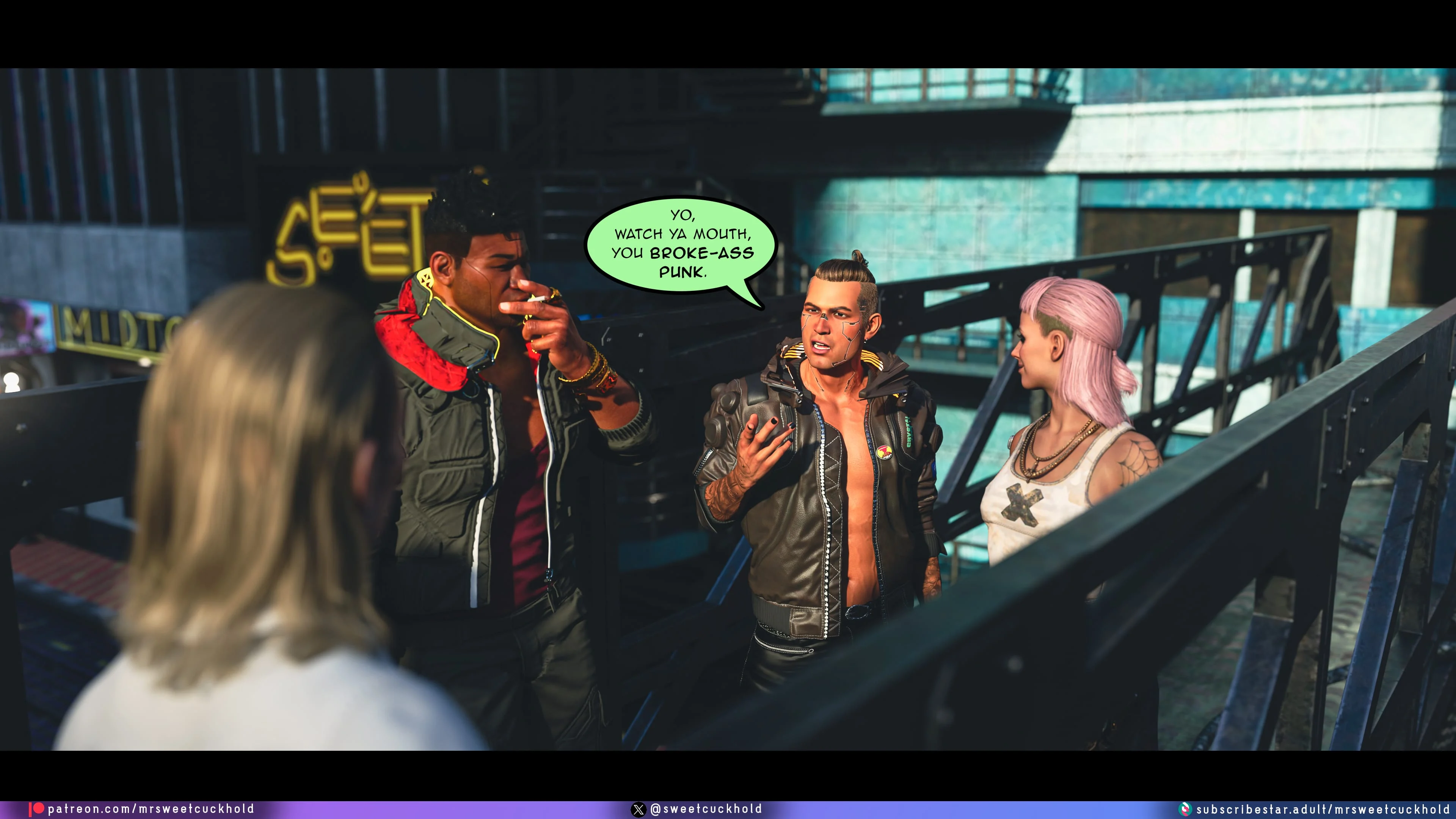 Street Corruption (Cyberpunk 2077) [Mr.SweetCuckhold] - Chapter 2 — Page 36