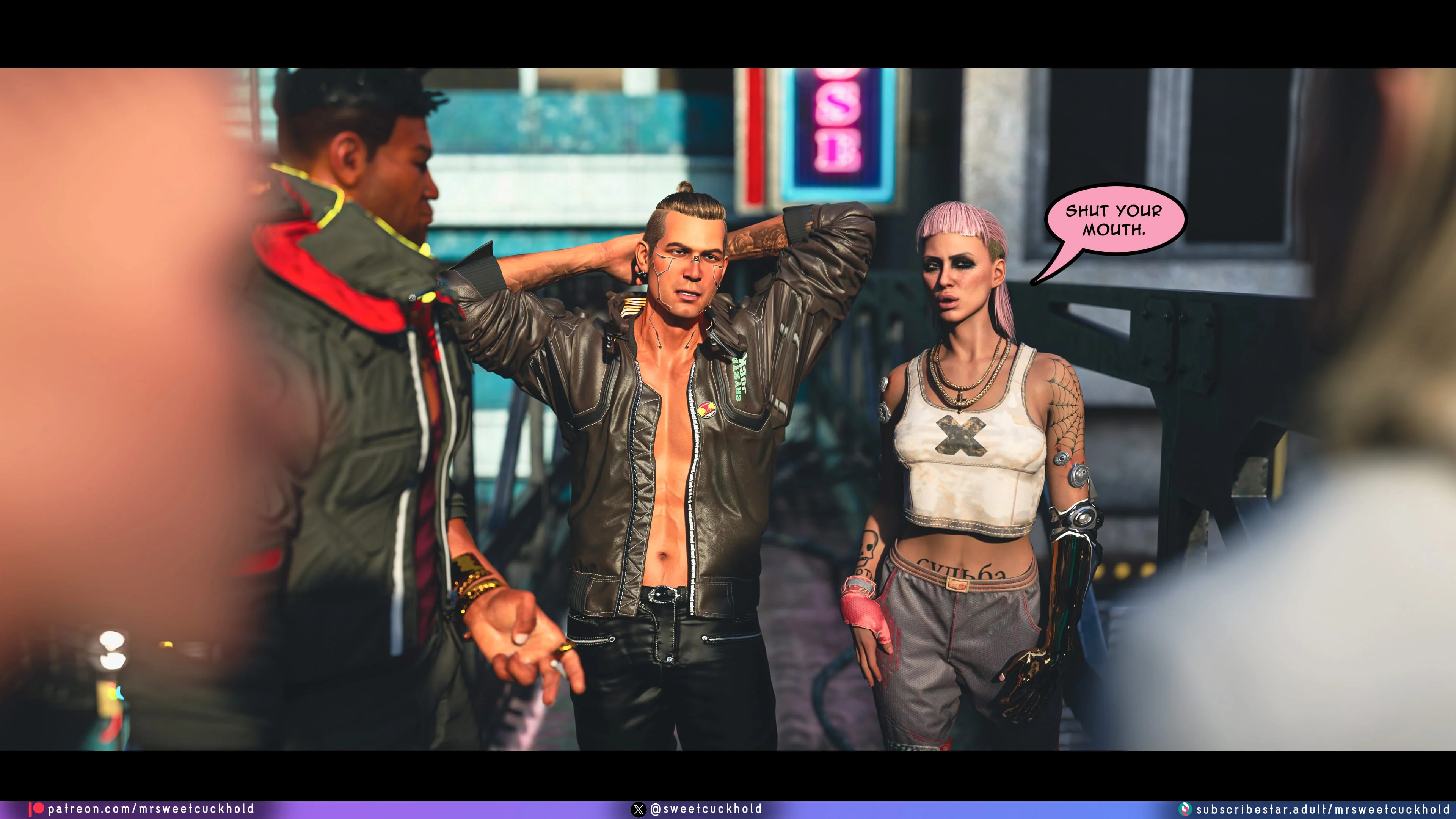 Street Corruption (Cyberpunk 2077) [Mr.SweetCuckhold] - Chapter 2 — Page 39