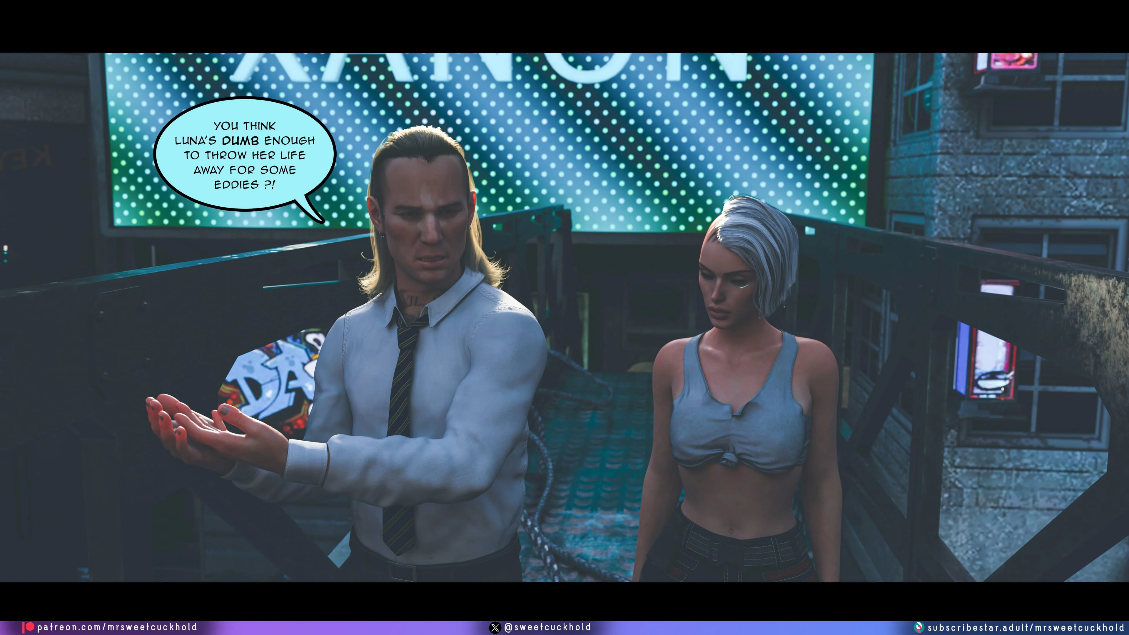 Street Corruption (Cyberpunk 2077) [Mr.SweetCuckhold] - Chapter 2 — Page 48