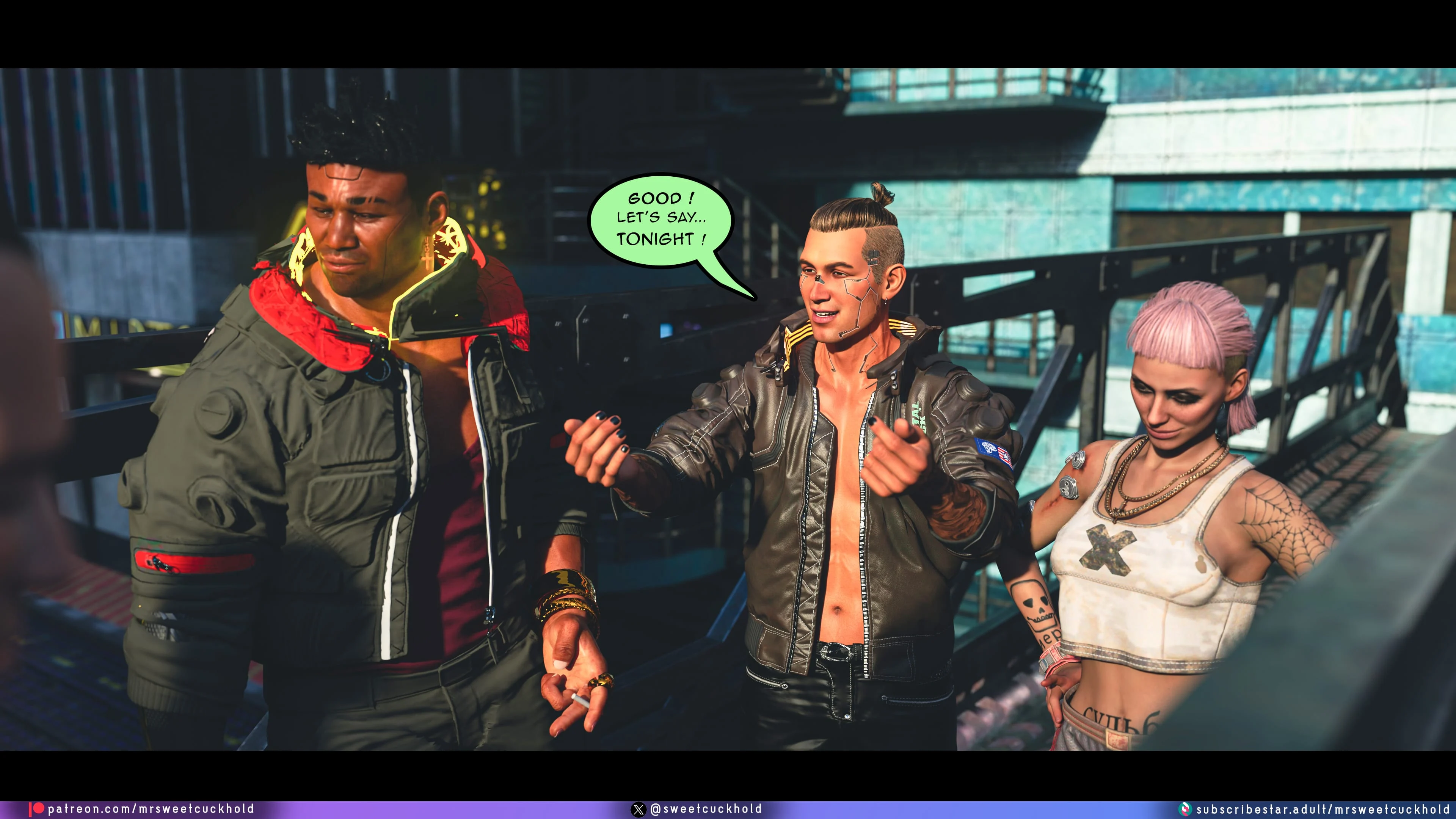 Street Corruption (Cyberpunk 2077) [Mr.SweetCuckhold] - Chapter 2 — Page 54