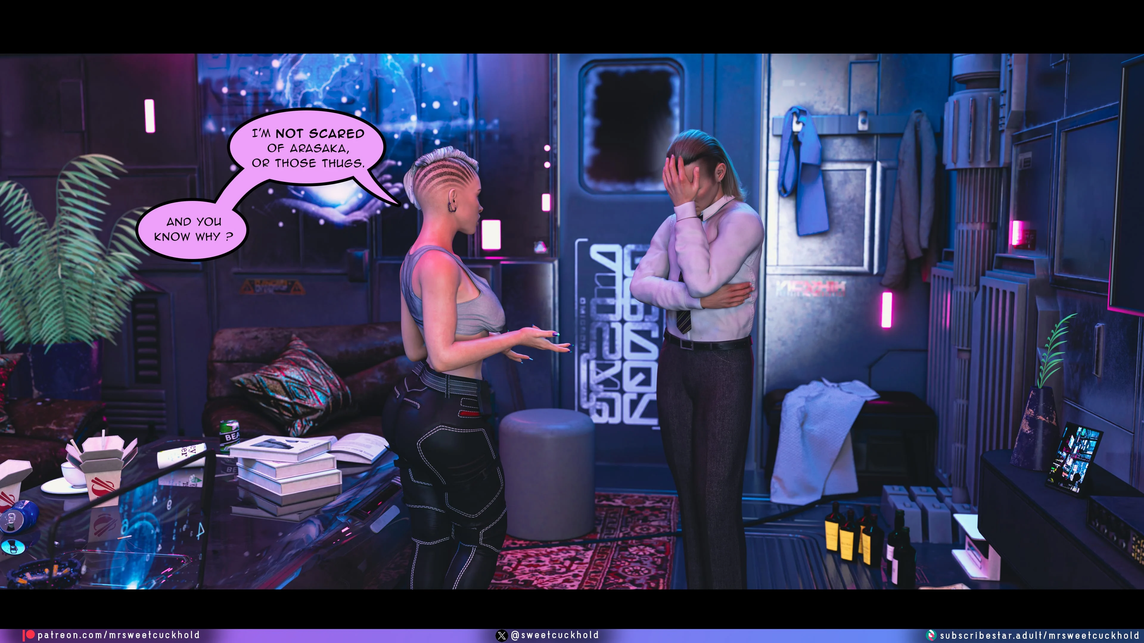 Street Corruption (Cyberpunk 2077) [Mr.SweetCuckhold] - Chapter 2 — Page 70