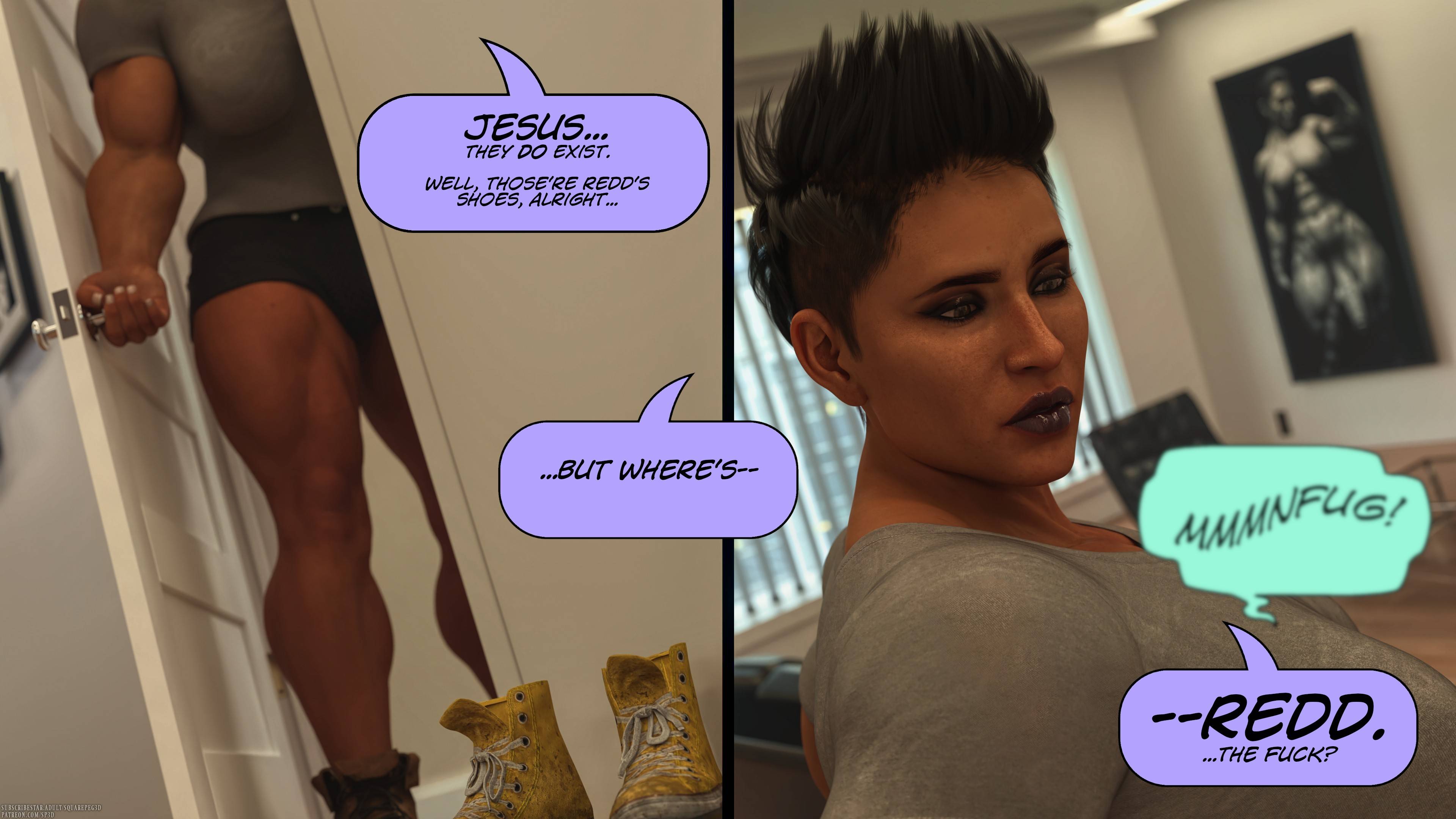 Bates And The Bitch [SquarePeg3D] - Chapter 1 — Page 130