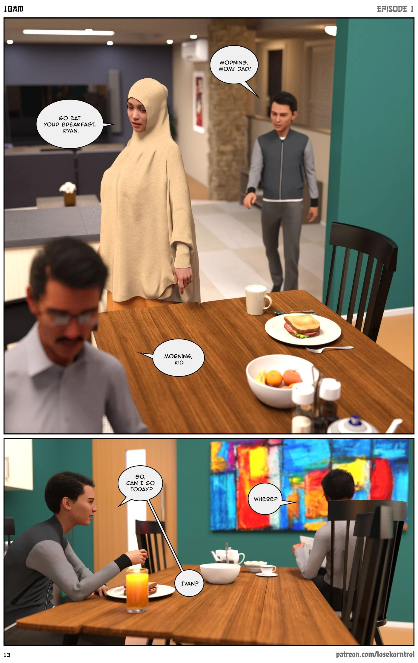 10 AM [LoseKorntrol, Hijab 3DX] - Chapter 1 — Page 14