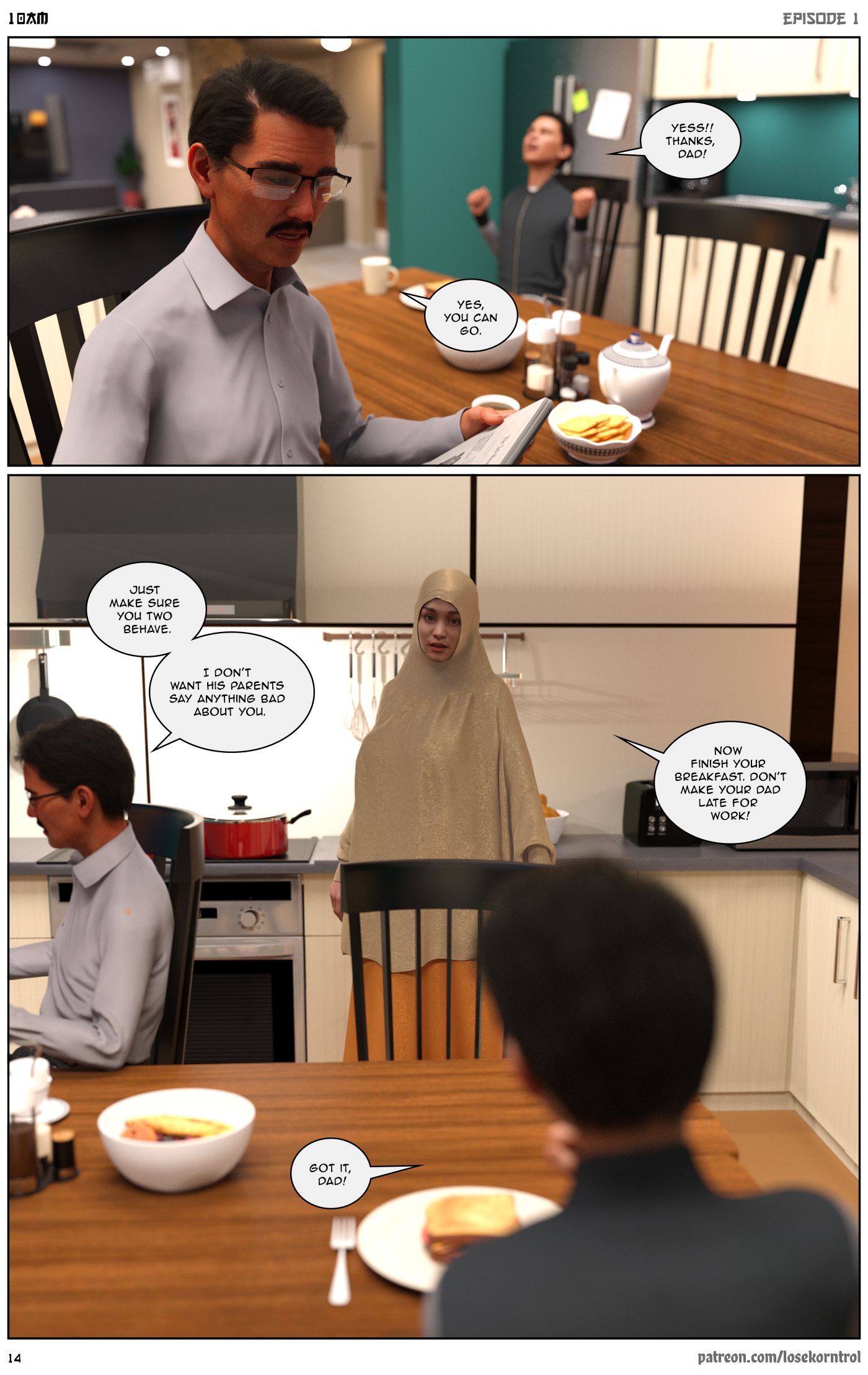 10 AM [LoseKorntrol, Hijab 3DX] - Chapter 1 — Page 15