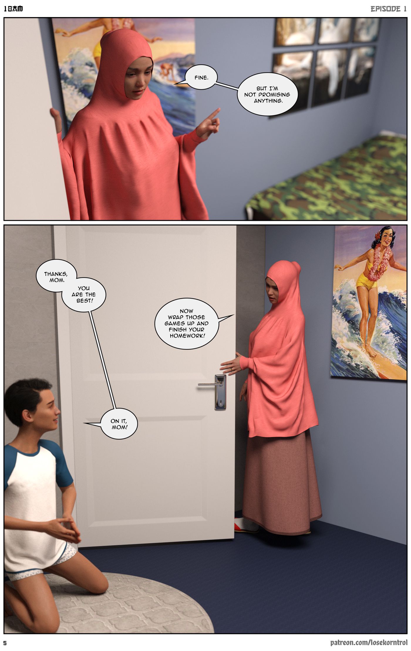 10 AM [LoseKorntrol, Hijab 3DX] - Chapter 1 — Page 6
