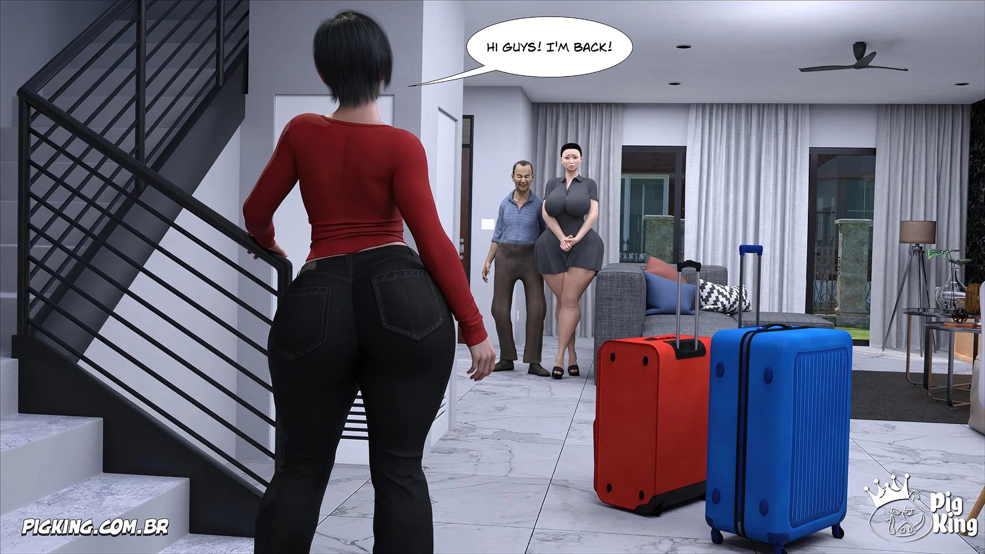 Kobayashi Family [CrazyDad3D] - Chapter 2 — Page 57