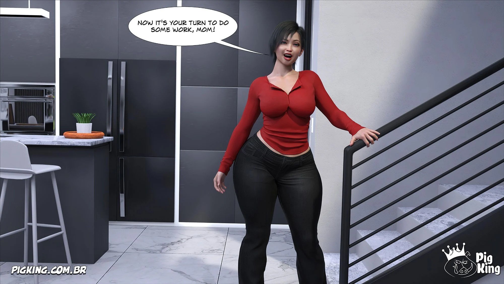 Kobayashi Family [CrazyDad3D] - Chapter 2 — Page 60