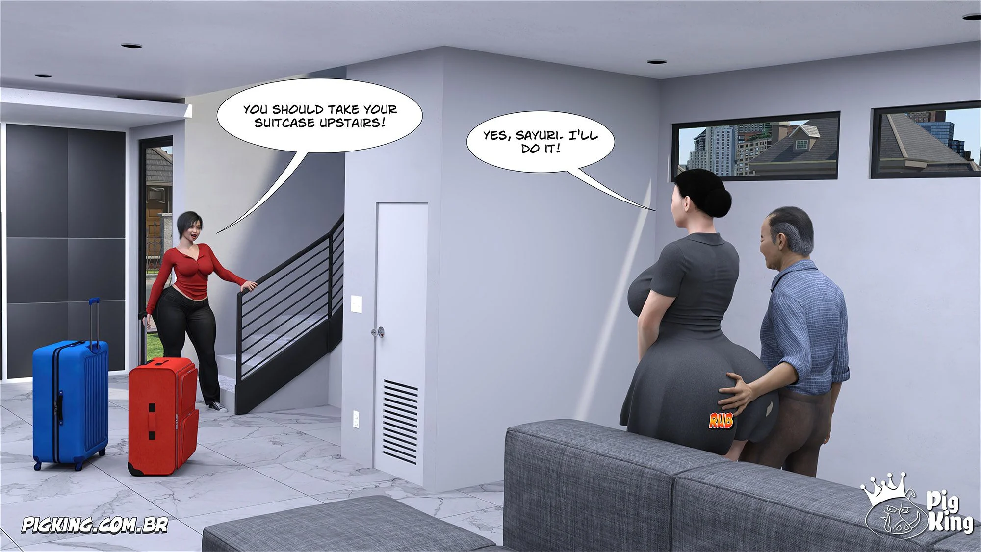 Kobayashi Family [CrazyDad3D] - Chapter 2 — Page 61