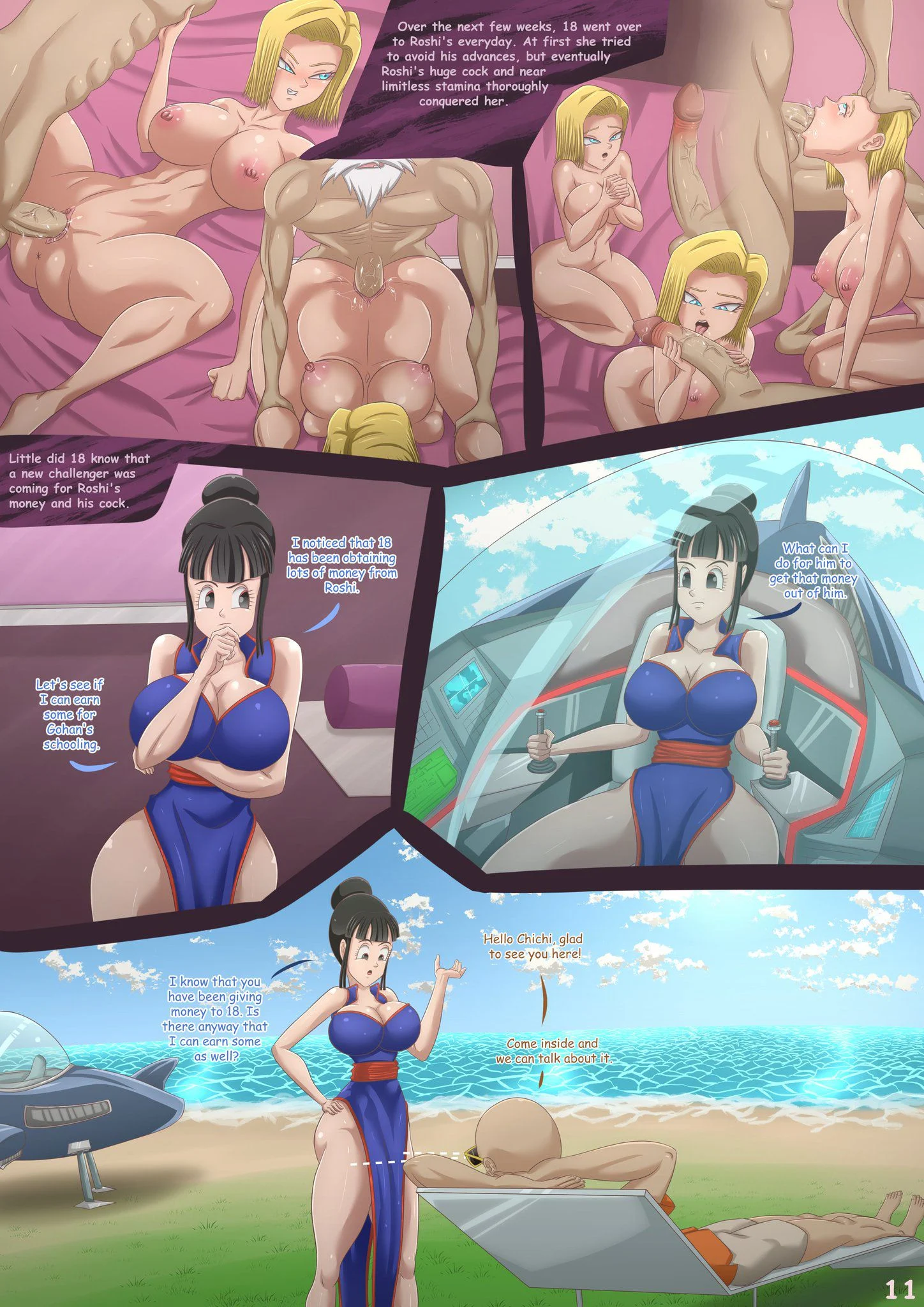 Kame's Continuous Conquest (Dragon Ball Z) [Magnificent Sexy Gals] - Chapter 1 — Page 13