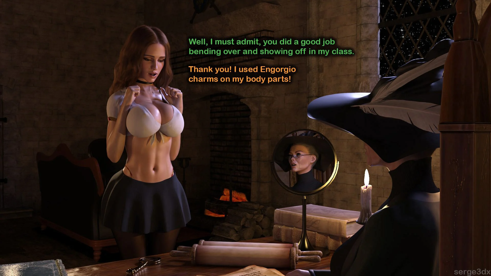 Hermione Granger and the Professor's Wand (Harry Potter) [Serge3DX] - Chapter 1 — Page 12