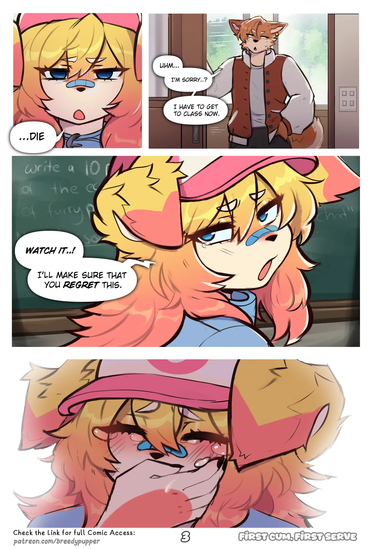 First Cum, First Serve! [Breedypupper] - Chapter 1 — Page 4