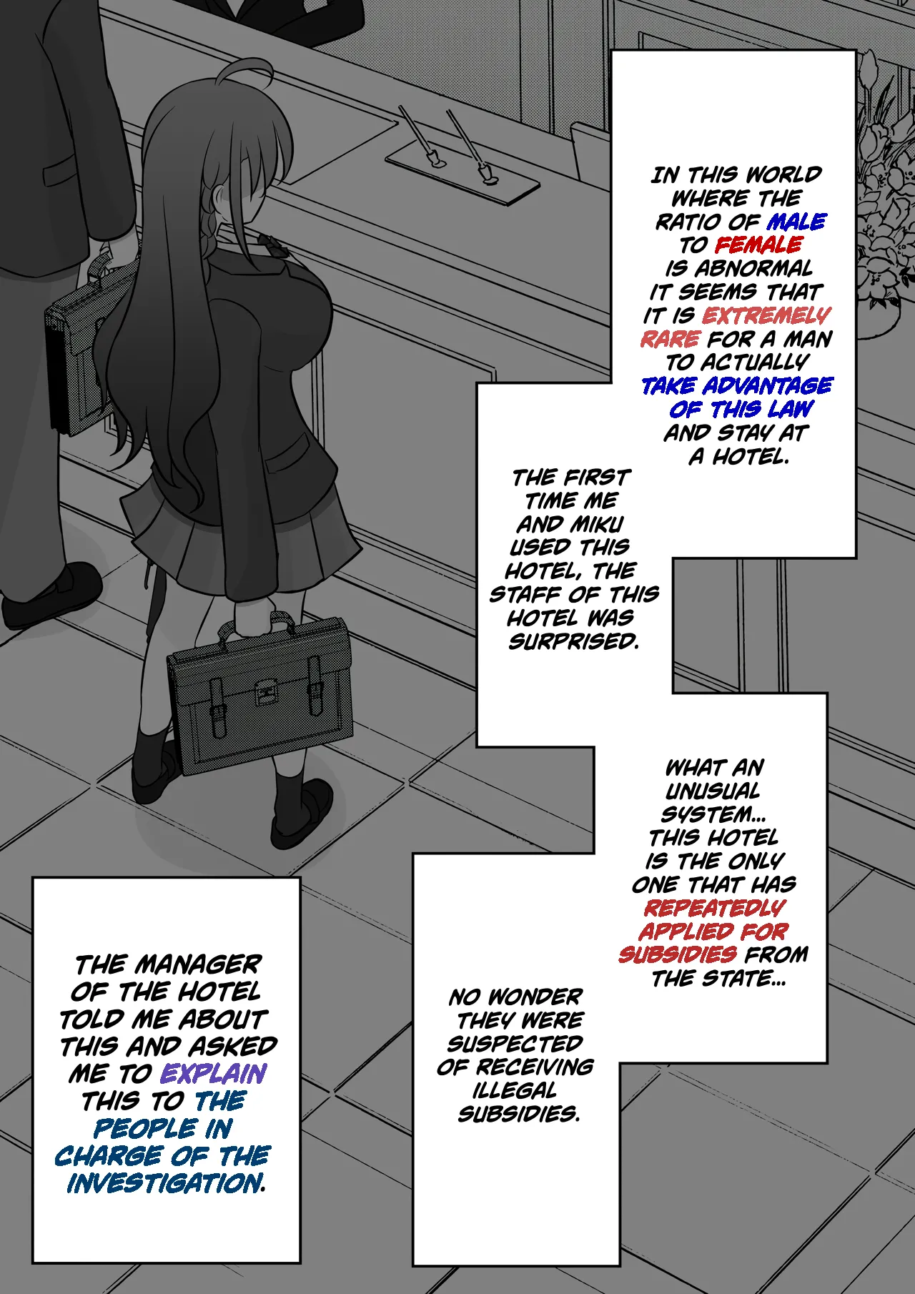 A Parallel World With a 1:39 Male to Female Ratio Is Unexpectedly Normal - Chapter 1 — Page 150