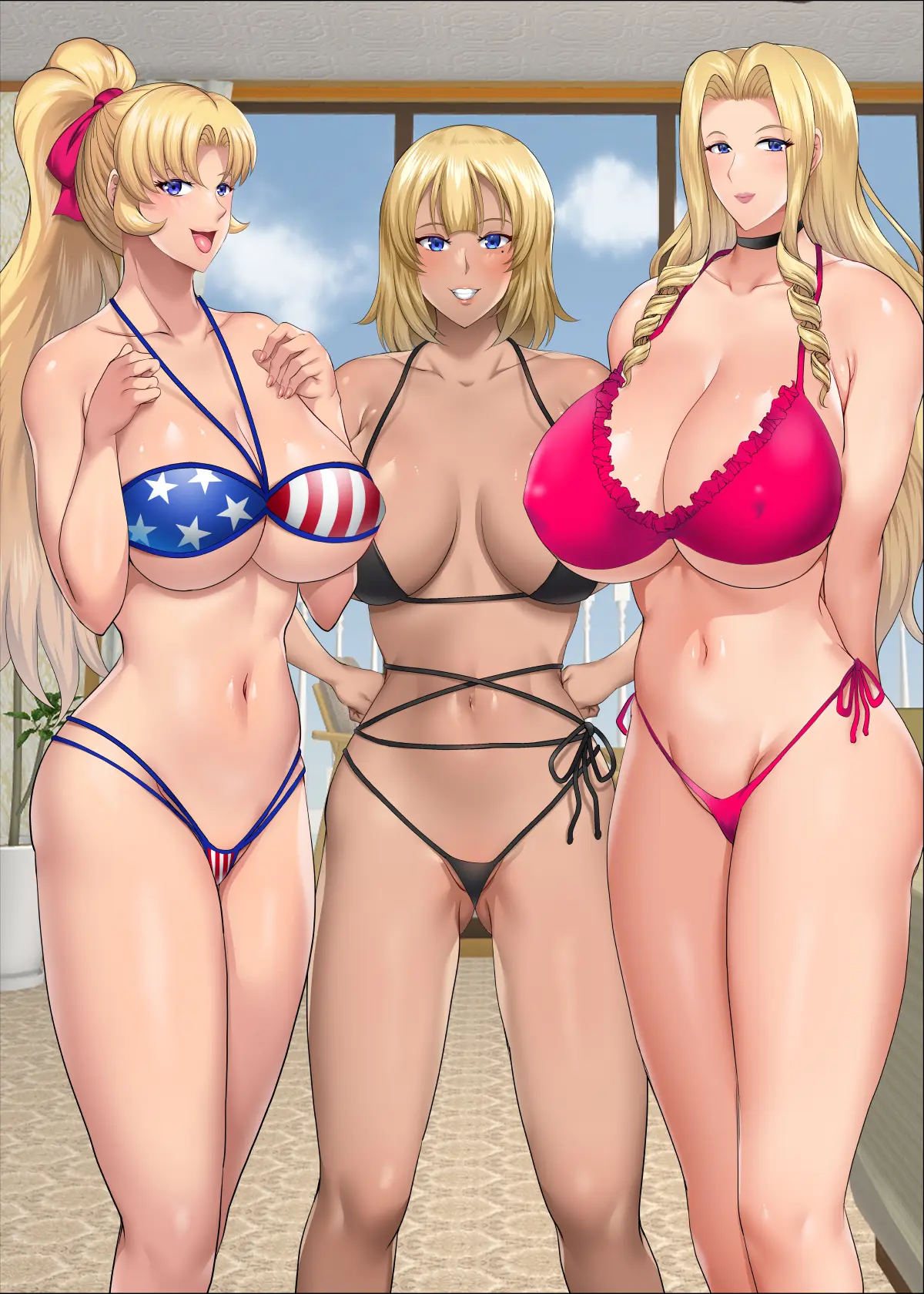 InCha Otouto ga Nangoku Beach de Kinpatsu Bakunyuu Oyako o Matomete Netotte Haramaseru Hanashi - Chapter 1 — Page 401