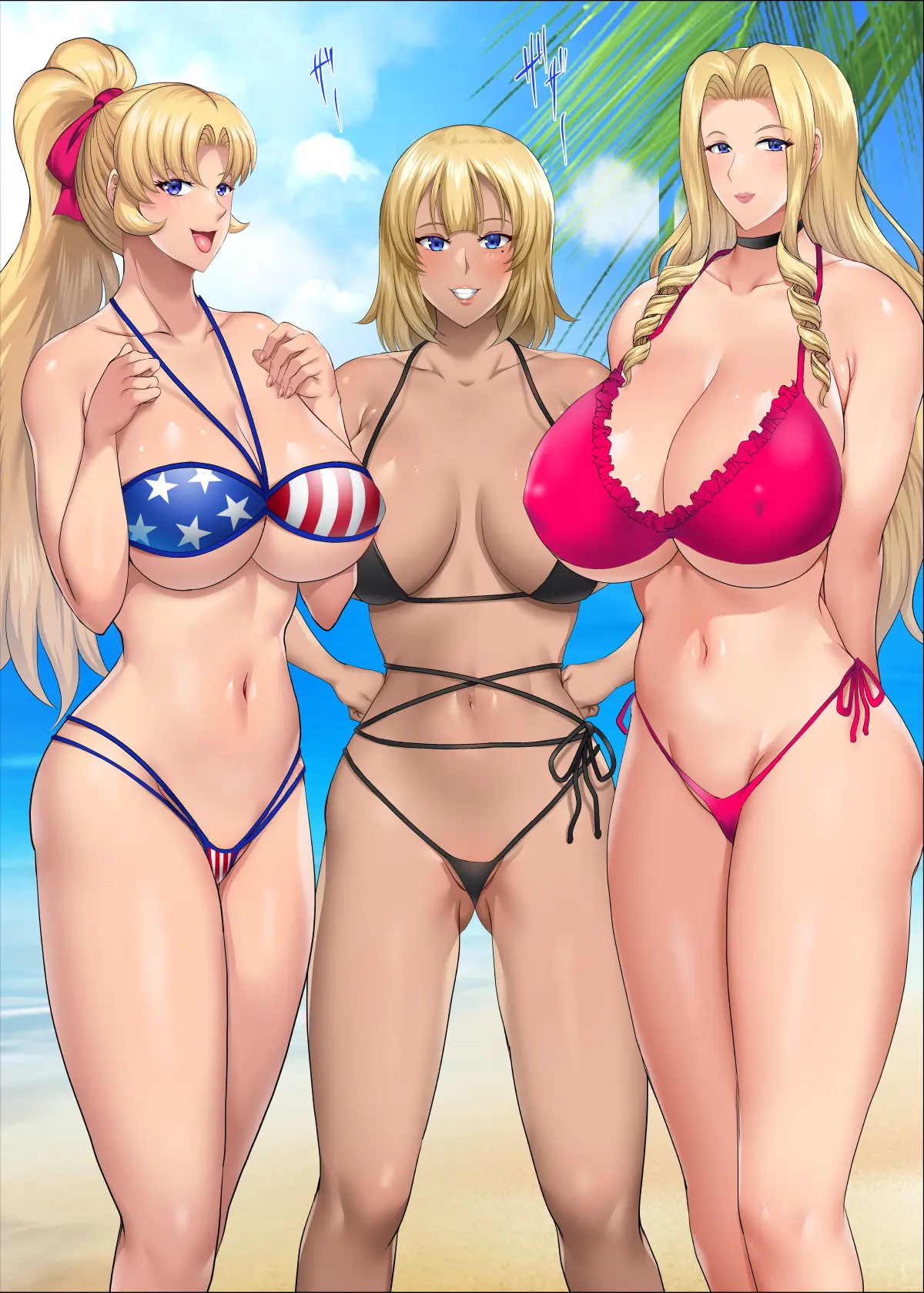 InCha Otouto ga Nangoku Beach de Kinpatsu Bakunyuu Oyako o Matomete Netotte Haramaseru Hanashi - Chapter 1 — Page 407