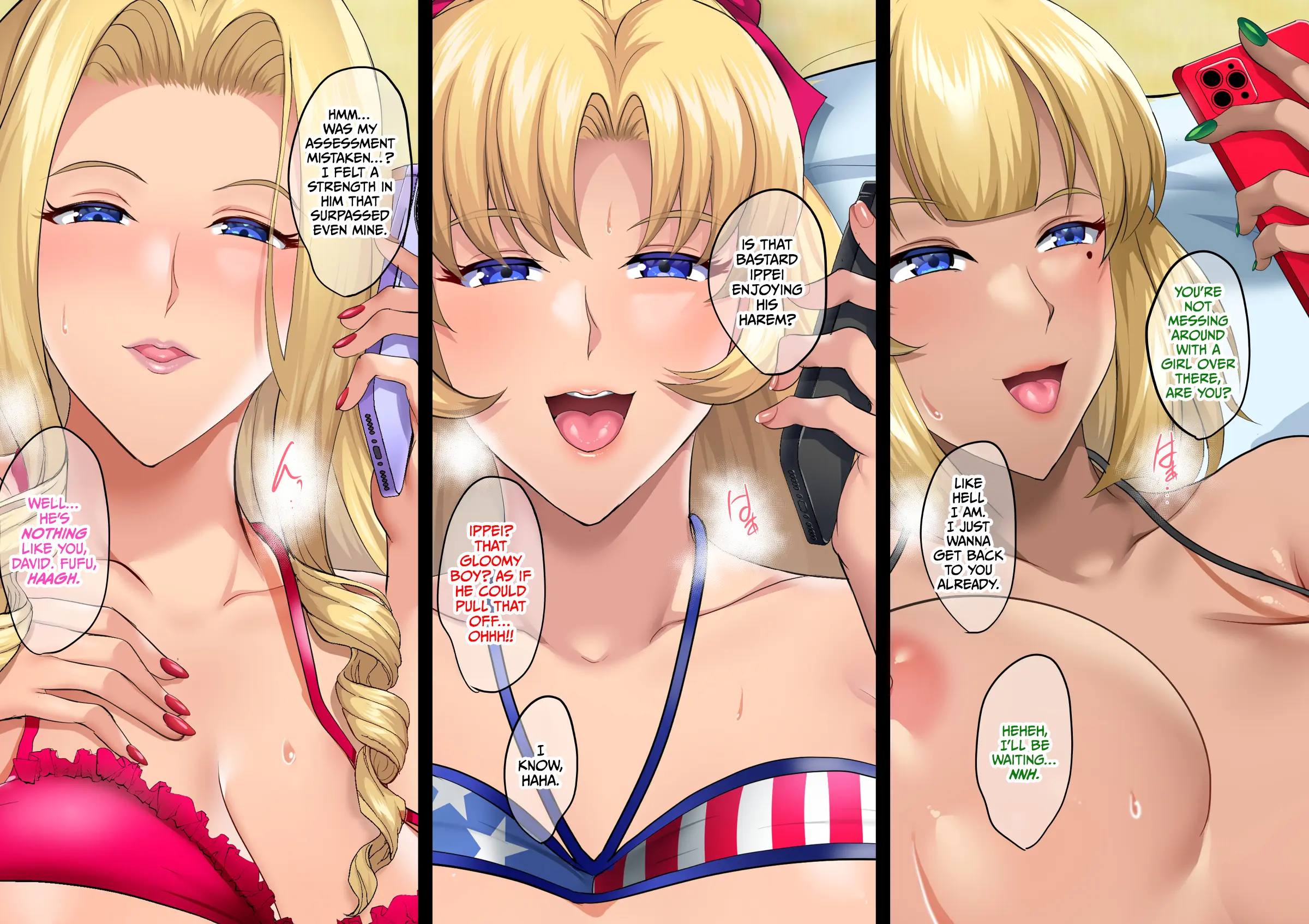 InCha Otouto ga Nangoku Beach de Kinpatsu Bakunyuu Oyako o Matomete Netotte Haramaseru Hanashi - Chapter 1 — Page 434