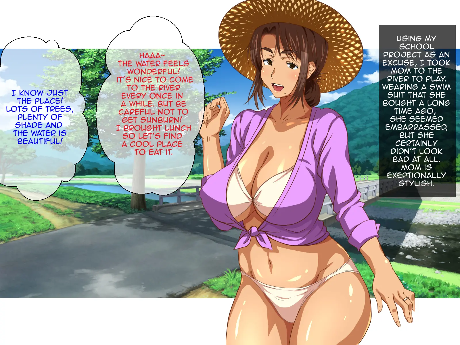 Doinaka no Natsuyasumi wa Kaa-chan to Asedaku Sex o Suru | Summertime Sweat Dripping Sex with Mother in the Boondocks - Chapter 1 — Page 33